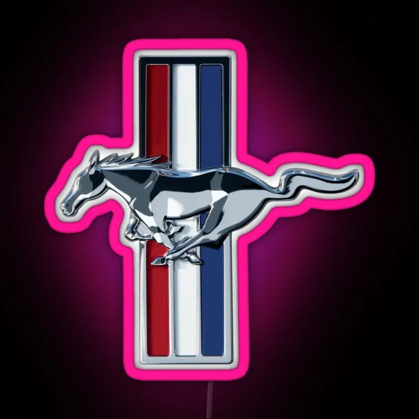 Ford Mustang Logo Led RGB Neon Sign