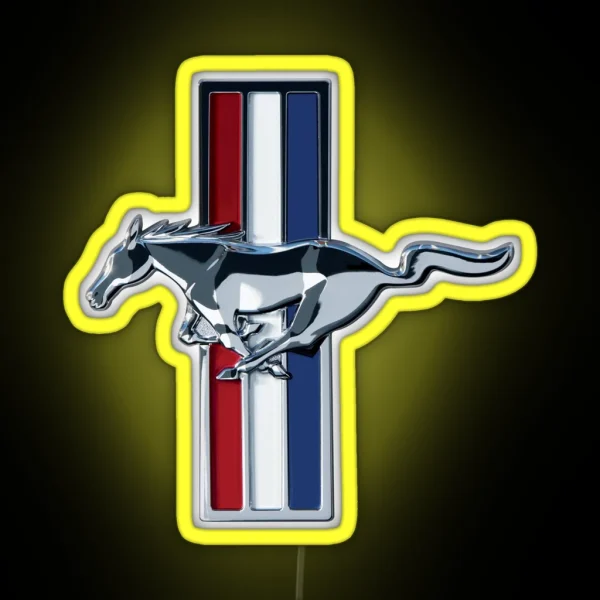 Ford Mustang Logo Led RGB Neon Sign