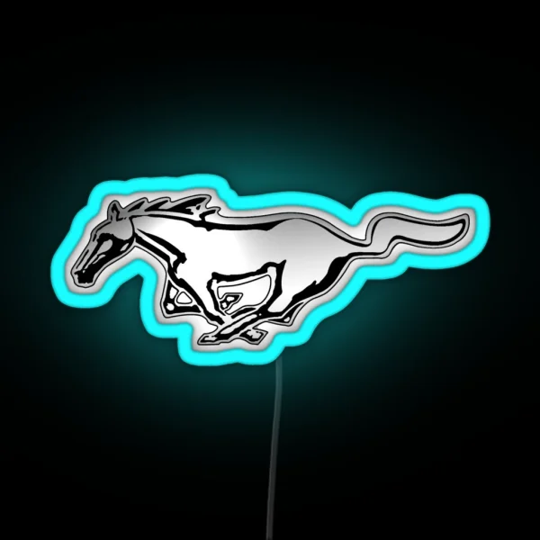 Ford Mustang Logo RGB Neon Sign