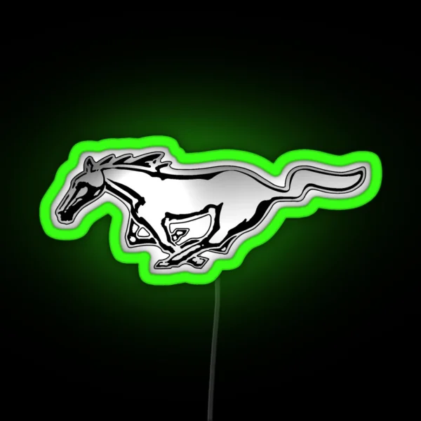 Ford Mustang Logo RGB Neon Sign