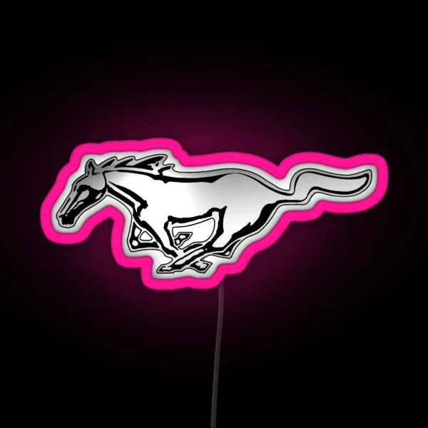 Ford Mustang Logo RGB Neon Sign