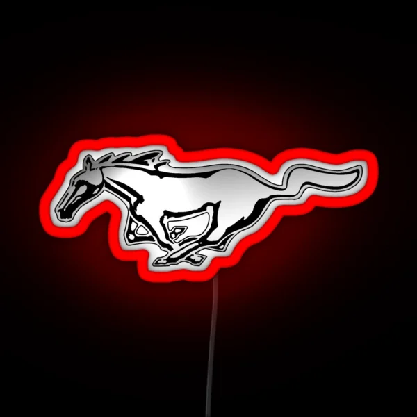 Ford Mustang Logo RGB Neon Sign