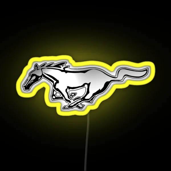 Ford Mustang Logo RGB Neon Sign