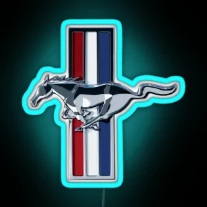 Ford Mustang Logo RGB Neon Sign