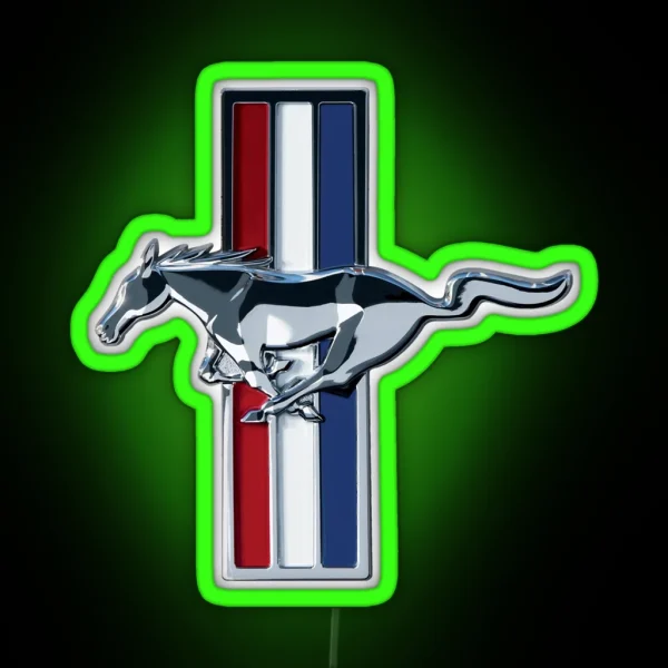 Ford Mustang Logo RGB Neon Sign