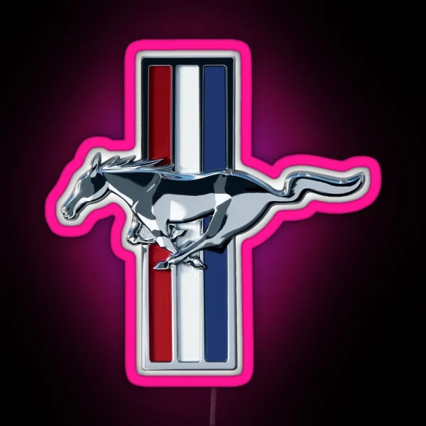 Ford Mustang Logo RGB Neon Sign