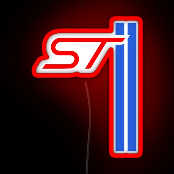 FORD Perfomance Blue ST Racing Stripes RGB Neon Sign