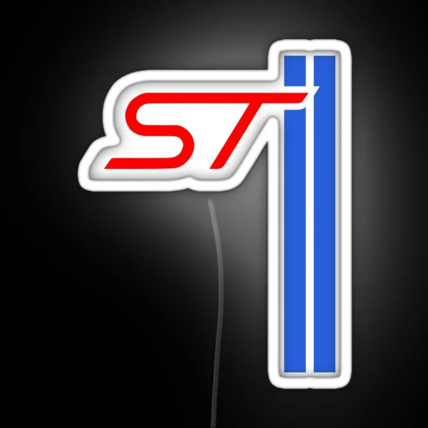 FORD Perfomance Blue ST Racing Stripes RGB Neon Sign
