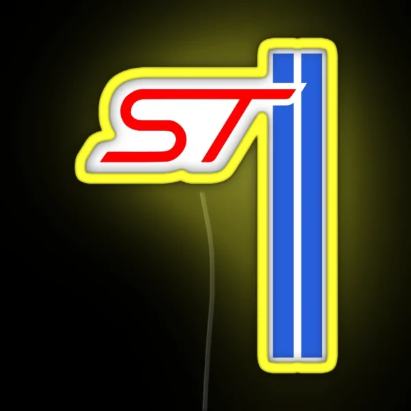 FORD Perfomance Blue ST Racing Stripes RGB Neon Sign