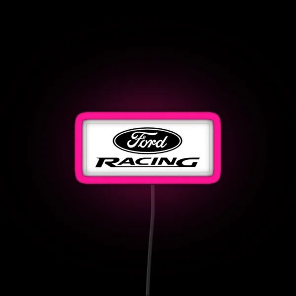 Ford Racing Black And White RGB Neon Sign