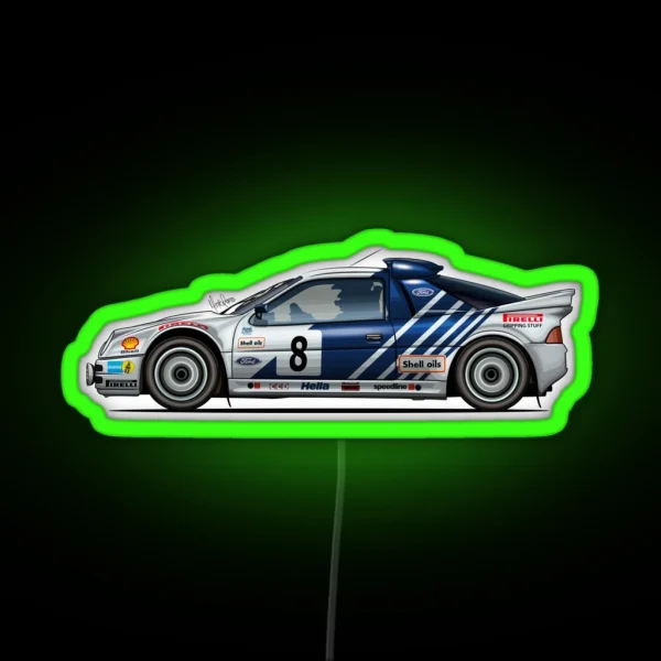 Ford RS200 Group B Ford Motorsport RGB Neon Sign