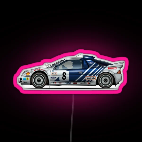 Ford RS200 Group B Ford Motorsport RGB Neon Sign