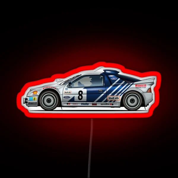 Ford RS200 Group B Ford Motorsport RGB Neon Sign