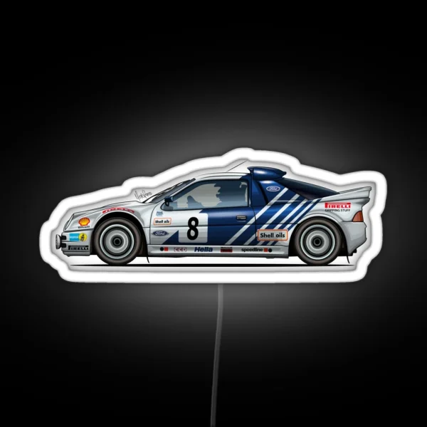 Ford RS200 Group B Ford Motorsport RGB Neon Sign