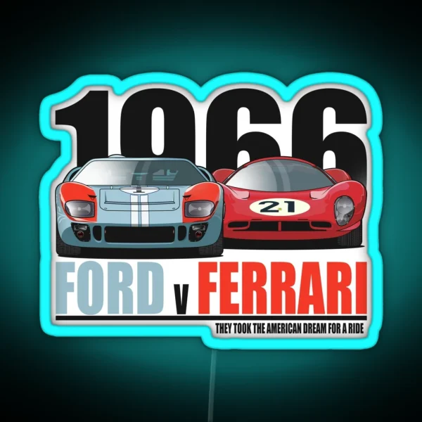 Ford Vs Ferrari RGB Neon Sign