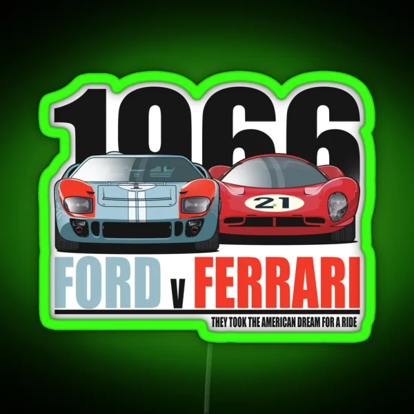 Ford Vs Ferrari RGB Neon Sign