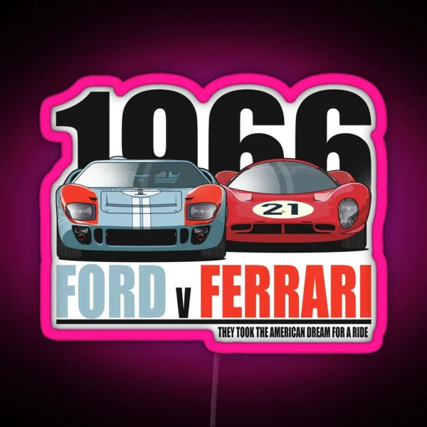 Ford Vs Ferrari RGB Neon Sign