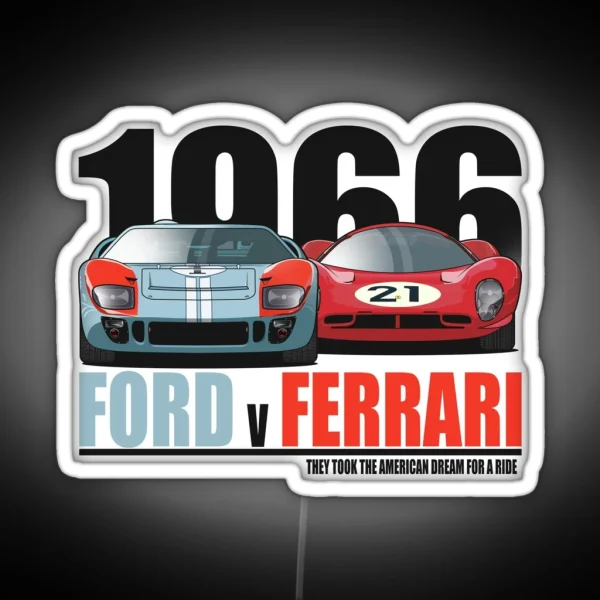 Ford Vs Ferrari RGB Neon Sign