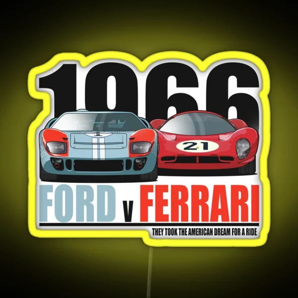 Ford Vs Ferrari RGB Neon Sign