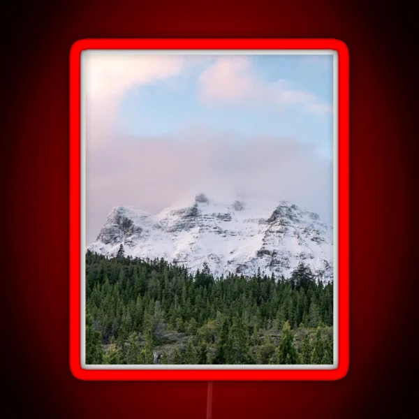 Forest A Snowy Mountains RGB Neon Sign