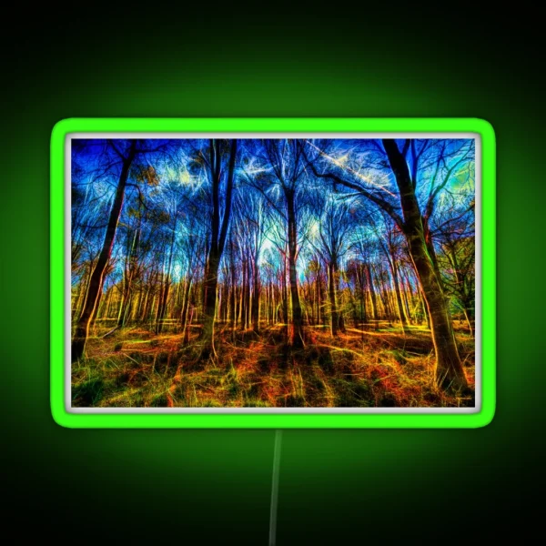 Forest Mystical Art RGB Neon Sign