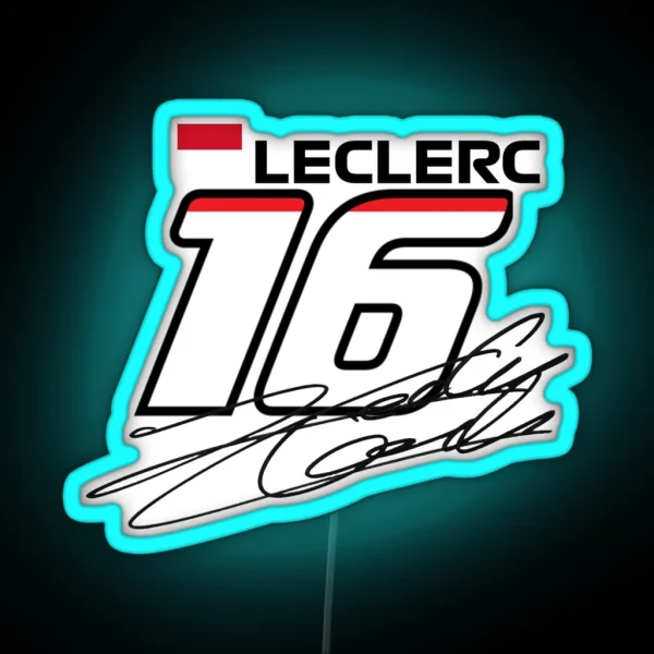 Formula 1 Charles Leclerc 16 RGB Neon Sign