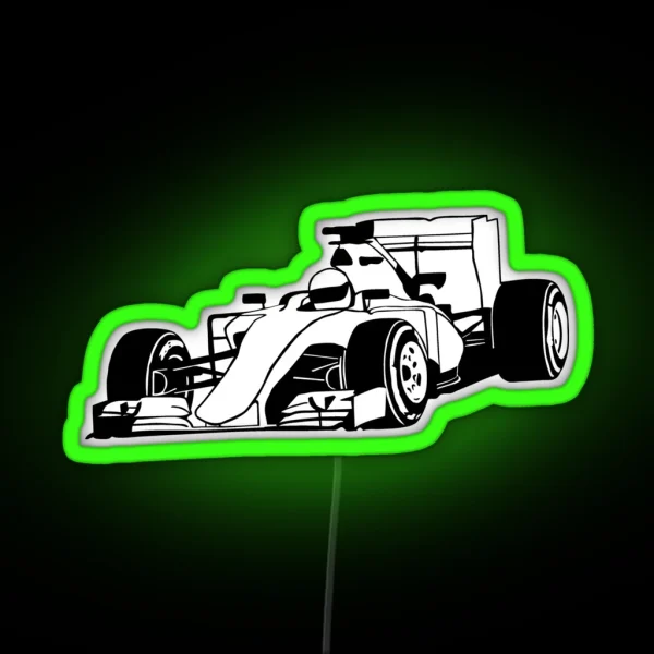 Formula One Racer RGB Neon Sign
