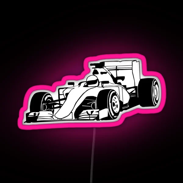 Formula One Racer RGB Neon Sign