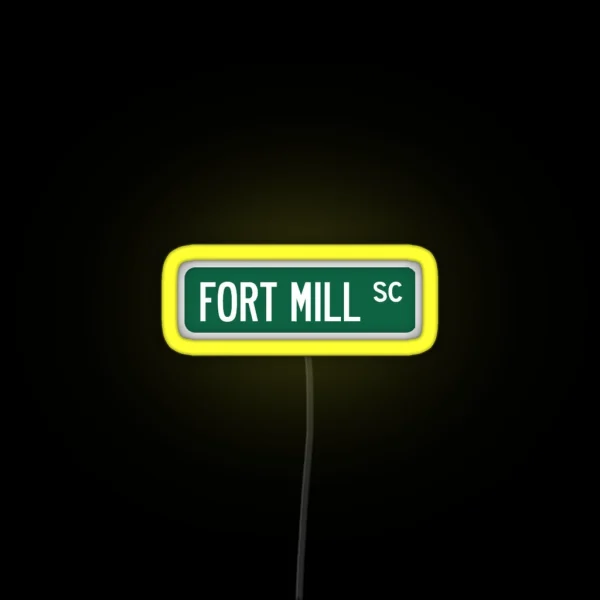 Fort Mill SC Street Sign RGB Neon Sign