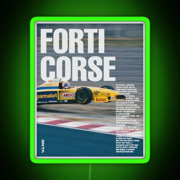 Forti Corse Vintage F1 RGB Neon Sign