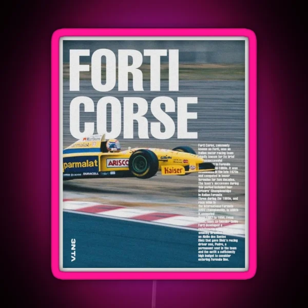 Forti Corse Vintage F1 RGB Neon Sign