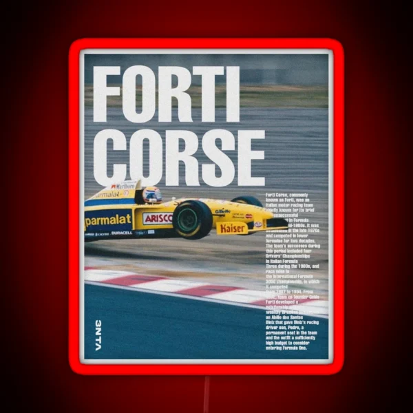 Forti Corse Vintage F1 RGB Neon Sign