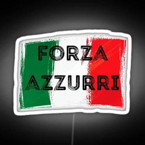 Forza Azzurri Football Soccer Champion RGB Neon Sign