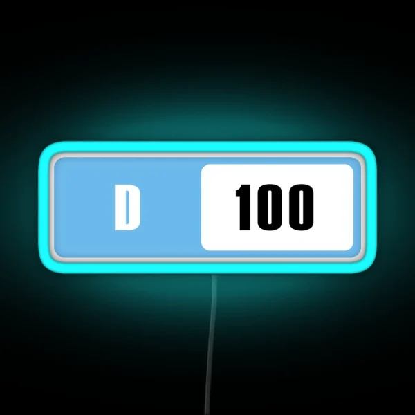 Forza Motorsport D 100 Forza Performance Index RGB Neon Sign