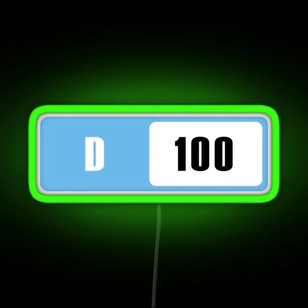 Forza Motorsport D 100 Forza Performance Index RGB Neon Sign