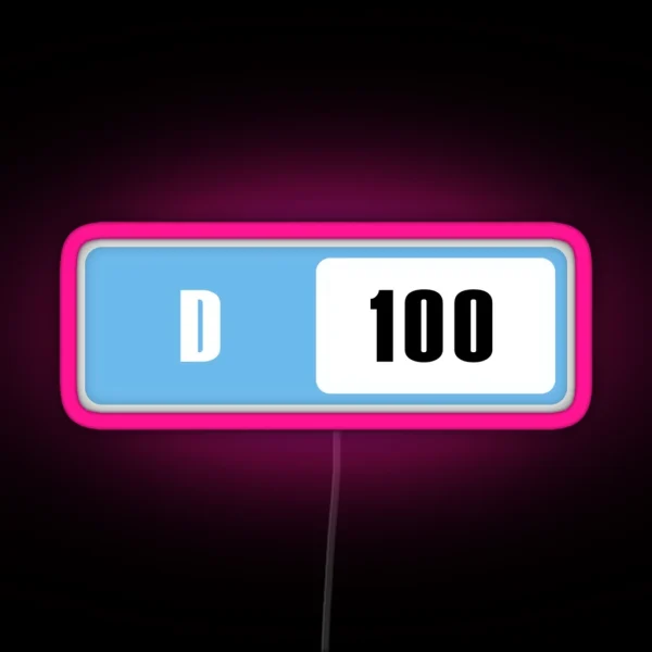 Forza Motorsport D 100 Forza Performance Index RGB Neon Sign