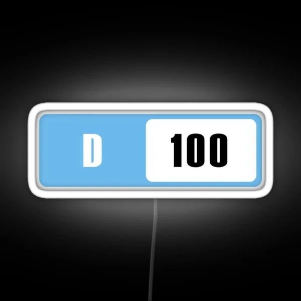 Forza Motorsport D 100 Forza Performance Index RGB Neon Sign