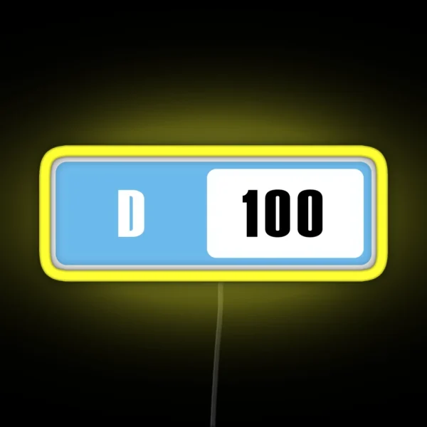 Forza Motorsport D 100 Forza Performance Index RGB Neon Sign