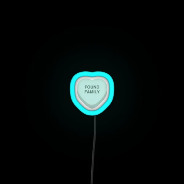 Found Family Trope Heart RGB Neon Sign