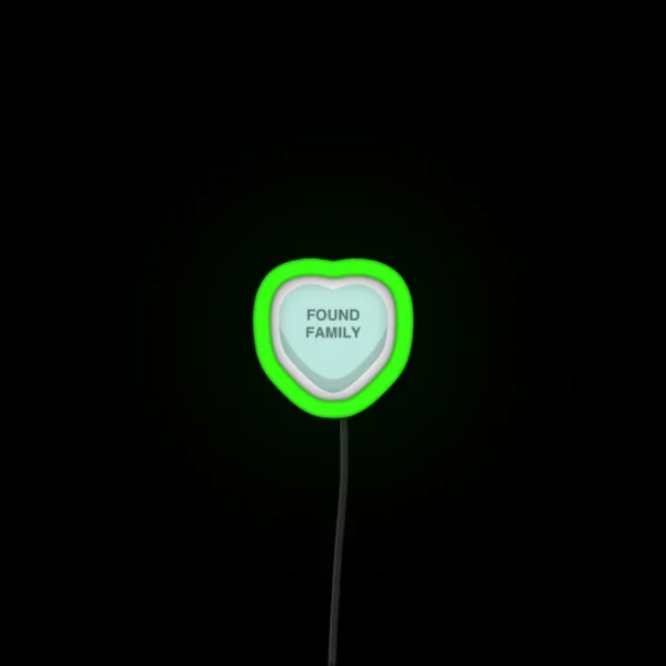 Found Family Trope Heart RGB Neon Sign