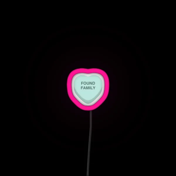 Found Family Trope Heart RGB Neon Sign