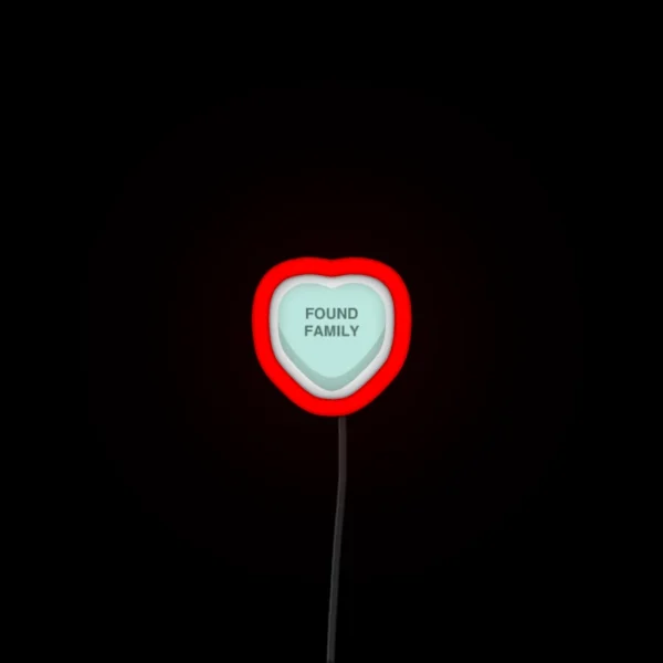 Found Family Trope Heart RGB Neon Sign