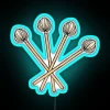 Four Mallet Play Technique Vibraphonist Playing Vibraphone Mallet Percussion RGB Neon Sign - Image 3