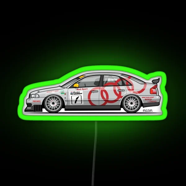 Four Rings A4 Quattr0 B5 Super Touring RGB Neon Sign
