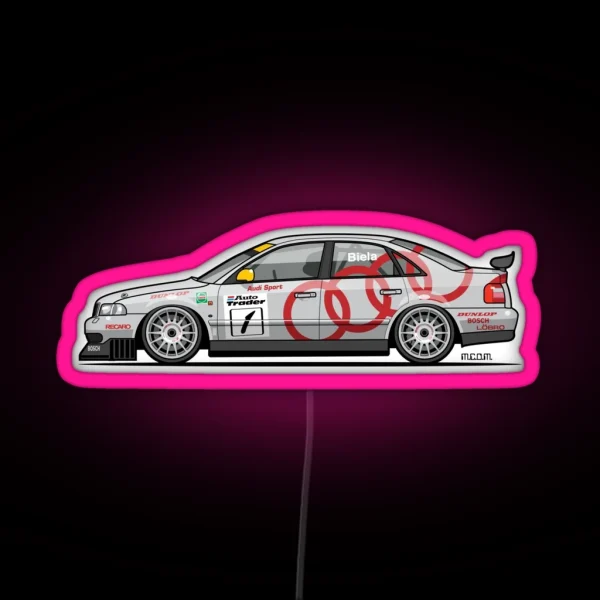 Four Rings A4 Quattr0 B5 Super Touring RGB Neon Sign