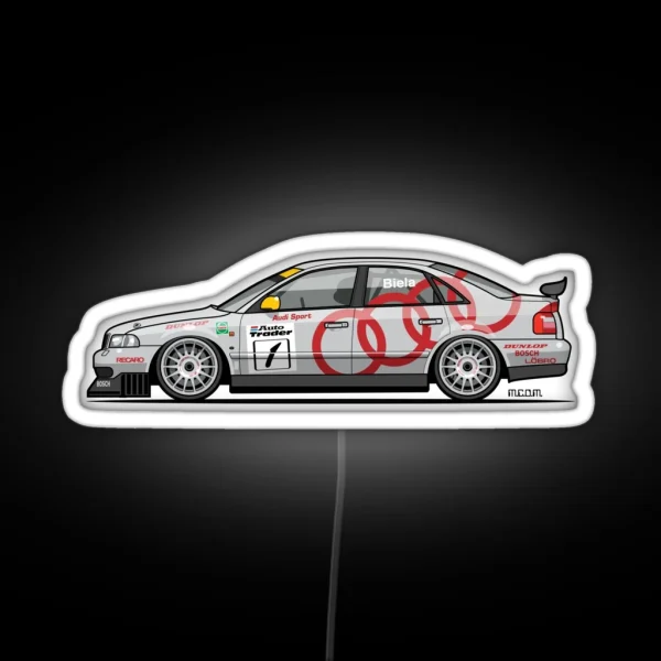 Four Rings A4 Quattr0 B5 Super Touring RGB Neon Sign