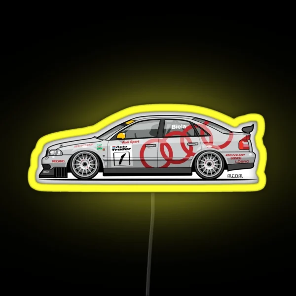 Four Rings A4 Quattr0 B5 Super Touring RGB Neon Sign