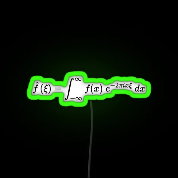 Fourier Transform Equation Calculus And Math RGB Neon Sign