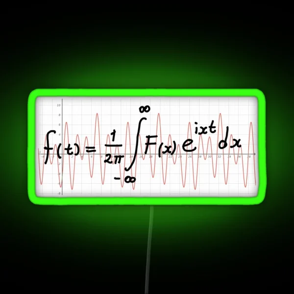 Fourier Transform RGB Neon Sign
