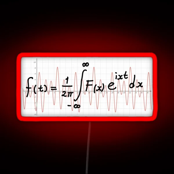Fourier Transform RGB Neon Sign